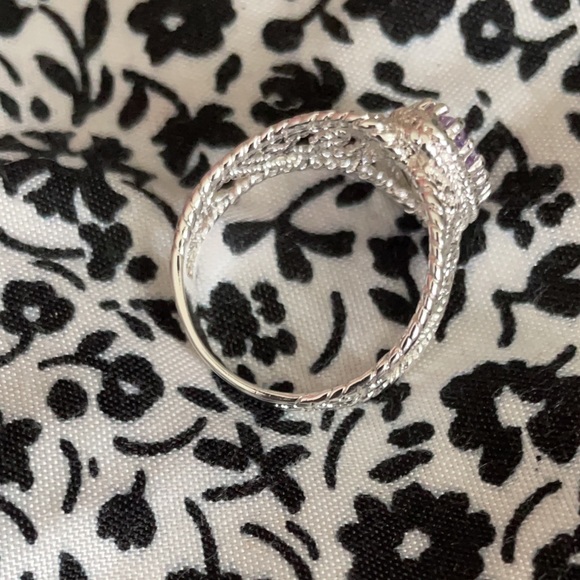 Marquis amethyst promise ring, size 8, elegant style - Picture 7 of 8